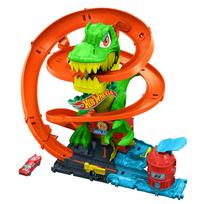 Hot Wheels T-Rex mūšio žaidimų rinkinys su 1 mini automobilio žaislu, žaidimų rinkinys vaikams nuo 4 metų, oranžinis JBM73 green