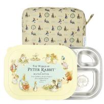 Peter Rabbit sealed plate lunch box 3309 + pocket set, ivory, plate + lid + pocket, Popular Korean parenting items beige