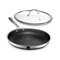 HexClad 30cm Hybrid Frying Pan with Lid