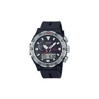 Casio PRO TREK Series-Disc Dual Display Outdoor Waterproof and Shockproof Solar Sports Quartz Movement Silicone Strap Japanese and PRW-6800-1JF-person juoda