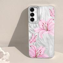 Rožinė lelija Kietas galinis dangtelis Samsung Galaxy A56 A55 A54 A16 A17 A34 A15 A07 A36 A57 A26 A06 A14 A37 telefonui Gėlės Dangtelis Samsung A06 white