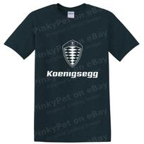 Koenigsegg sportinio automobilio logotipas T-shirt entuziastams Šauni grafinė marškinėlė M black
