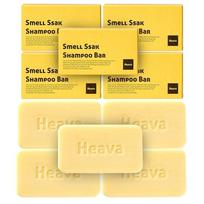 Haeba Smellssak Shampoo Bar Head Odor Removal Oily Scalp Shampoo Soap Solid Shampoo, 5 packs, 81g yellow