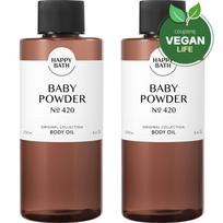 Happy Bath Original Collection Body Oil Baby Powder, 250ml, 2 units brown