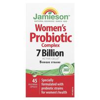 Jamieson vitaminai, moterims skirtas probiotikų kompleksas, 7 milijardai, 45 vegetariškos kapsulės