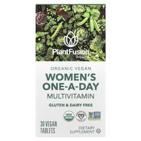 PlantFusion, One-A-Day Multivitamin for Women, Organic Vegan, 30 Vegan Tablets