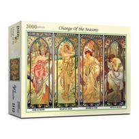Seasonal change jigsaw puzzle PL2112, mixed colors, 2000 pieces Jigsaw Puzzle, Childrens Games, Educational Toys beige