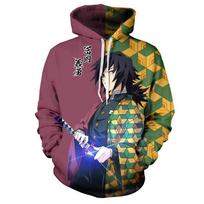Demon Slayer Tanjirou Nezuko Kochou Shinobu Agatsuma Zenitsu Megztinis Cos Hoodie S black