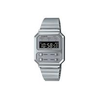 CASIO Unisex 33mm Silver Watch A100WE7BEF A100WE7BEF Regular Watch Box gray