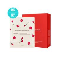 Active Red Flower Mask 10 sheets white