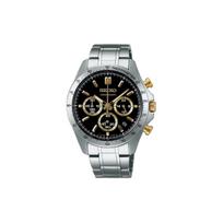 Seiko 100m Atsparus vandeniui Kvarcinis Mechanizmas Nerūdijančio Plieno Apyrankė Laikrodis 41mm 43mm Vyriški Laikrodžiai SBTR015 Black Dial black