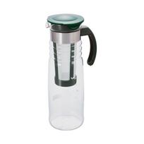 HARIO Cold brew tea pot with basket net 1200ml dark green HCC-12DG gray