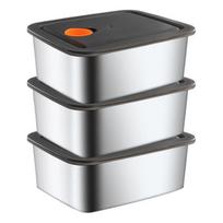 1/2/3/4/5/6/8/10 vnt. Maisto laikymo indų rinkinys Pietų dėžutė Nerūdijančio plieno Sukraunami Užkandžių indai 3pcs gray
