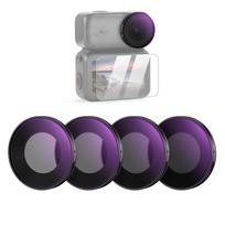NEEWER ND Filter Set Compatible with Osmo Nano with Screen for Action Camera Neutral Density Optical Photography Accessory (4 filters) Screw-Type gray