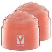 Series Y Thinted Sauna Steam Salt Body Scrub Rose Pink, 450g, 2 pieces brown