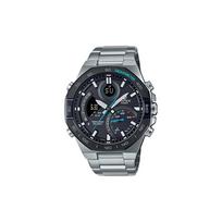 Casio 100m waterproof depth quartz movement stainless steel strap Japanese and Korean watch men's watch black dial ECB-950DB-1A juoda