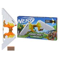 Nerf Minecraft Sabrewing Elektrinis lankas-šaudyklė su 8 Nerf Elite strėlėmis ir strėlyčių dėtuve, talpinančia 8 strėlytes, sukurtas pagal Minecraft lanką gray