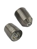 POSH FAITH Motorcycle Accessories Handlebar Ends Made in Japan Ultra Heavy Bar End Type 2 For Kawasaki Genuine Handlebars M8 Type Titanium NINJA250 gray