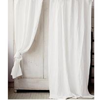 100% lininės užuolaidos langui Sodybos svetainei Užuolaidos su tuneliu Užuolaida filtruojanti šviesą Vaikų miegamajam Ekologiškos W60xH90cm&Rod Pocket Style2 balta
