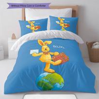 Felix Circus (2) Bedding Quilt Set Quilt Cover Pillowcase Home Decoration Birthday Gift (1 * duvet cover + 2 * pillowcase, without core) 135x200cm gray