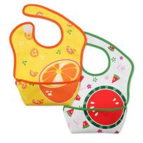 Manito quick wash bib orange + watermelon 2p set, orange, watermelon, 2 pieces yellow