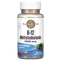 KAL, B-12 Methylcobalamin, Acai Berry Flavor, 5,000 mcg, 60 Lozenges