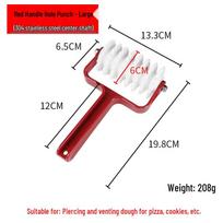 Pizza Dough Docker Roller red