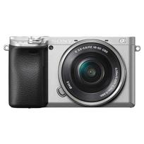 SONY be veidrodinio fotoaparato maitinimo priartinimo objektyvo rinkinys Sidabrinis S 6400 APS-C (Pridedamas objektyvas SELP1650) ILCE-6400L