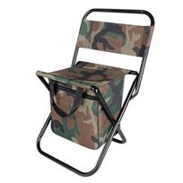 New Outdoor Camping Folding Chair With Storage Bag And Backrest Lure Fishing Chair D gray