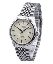 Seiko Presage Classic Shiro-iro nerūdijančio plieno šiltai baltas ciferblatas automatinis SPB463J1 100M vyriškas laikrodis balta