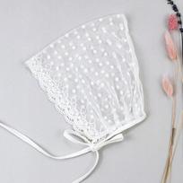 Ujuai Daisy Lace Bonnet, korean baby products white