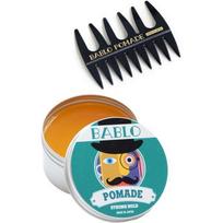 Bablo Pomade Strong Hold Hair Stiffening Agent Water-based Hair Grease Hair Wax Mesh Comb Included black