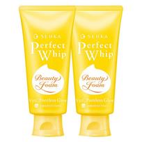 Senka Perfect Whip Vitamin C Poreless Glow Cleansing Foam, 100g, 2 pieces yellow