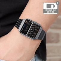 Casio Vyriškas skaičiuoklės duomenų bankas Elektroninis metalinis laikrodis black