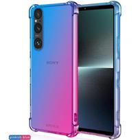 Gradient Silicone TPU Case for Sony Xperia 1 VI 10 V 5 IV III Protective Cover Shockproof Transparent Fundas Coque Capa For Xperia 5 V black