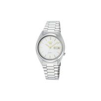 SEIKO 30 meters waterproof Automatic Steel Strap men's watch white dial SNXG47K1 balta