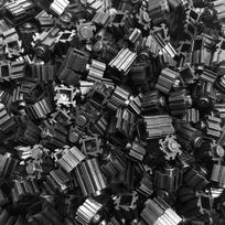 Brick World Tok Tok žaidimo spalvotas deformuojamas kaladėlės užtrauktuko stovas papildymas 500 vnt., juodas, populiarus korėjietiškas žaislas gray