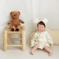 Baby&I Newborn Four Seasons Bonnet Bear, korean baby products beige