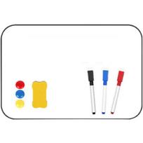 Dvipusė magnetinė mini lenta A4 + 3 rašikliai, 3 magnetiniai laikikliai + trintukas, mišrios spalvos, korėjiečių žaislų reikmenys yellow