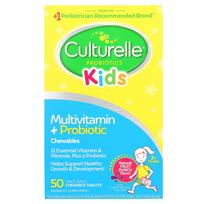 Culturelle, for children, multivitamin + probiotic chewable, ages 3 and up, natural fruit punch, 50 chewable tablets