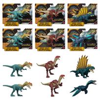 Mattel Jurassic World Veiksmo rinkinys Dinzaurų figūrėlės 6 figūrėlės dėžutėje Amžius Pavojus! Vaikams' - - 4+ - Daugiaspalvis JGB72-986C black