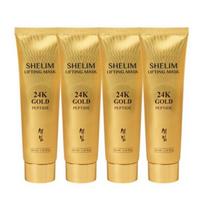 4 pieces Shirim 24K Gold Peptide Lifting Mask 100ml beige