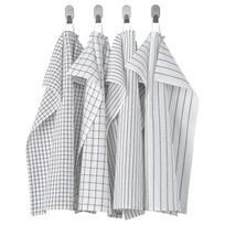 IKEA Kitchen cloth 45x60 set of gray RINNIG cm, 4, white/dark (804.763.48) white