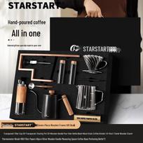 STAR-STARTins medinis prafiltruojamos kavos rinkinys su malūnėliu white