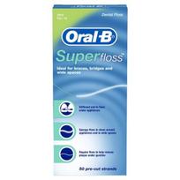 Oral-B Super Dental Floss Mint Flavor, 1 pakuotė, 50 vnt gray