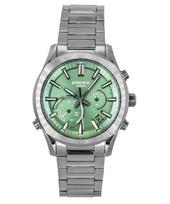 Casio Edifice Analog Chronograph Smartphone Link Green Dial Stainless Steel Solar EQB-1300DC-3A 100M Men's Watch žalia