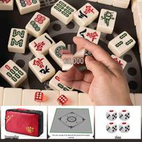 ZOCO Premium Hand-Rub Mahjong Tile Set 36 brown