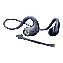 Sanwa Direct Open Ear Earphones Headset with Microphone Air Conduction Waterproof IPX5 Noise Canceling Up to 10 Hours Charging No Blocking Your Ears