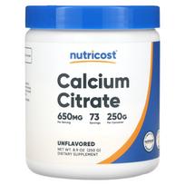 Nutricost, Kalcio citratas, Be skonio, 250 g (8,9 uncijos)