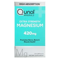 Qunol, Magnesium, Extra Strength, 420 mg, 120 Capsules (210 mg per capsule)